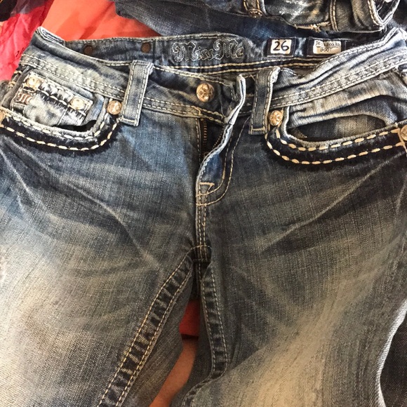 Distressed pocket bootcut miss me jeans - Picture 2 of 5